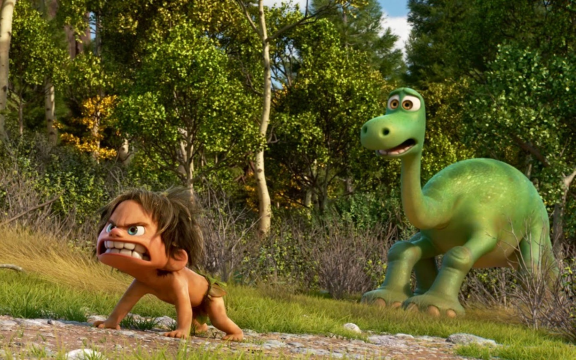 Look at the horrified look on the dinosaur's face.