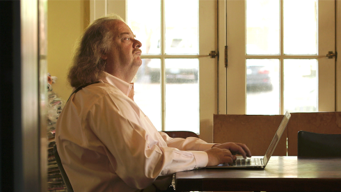 He does a lot of not writing.